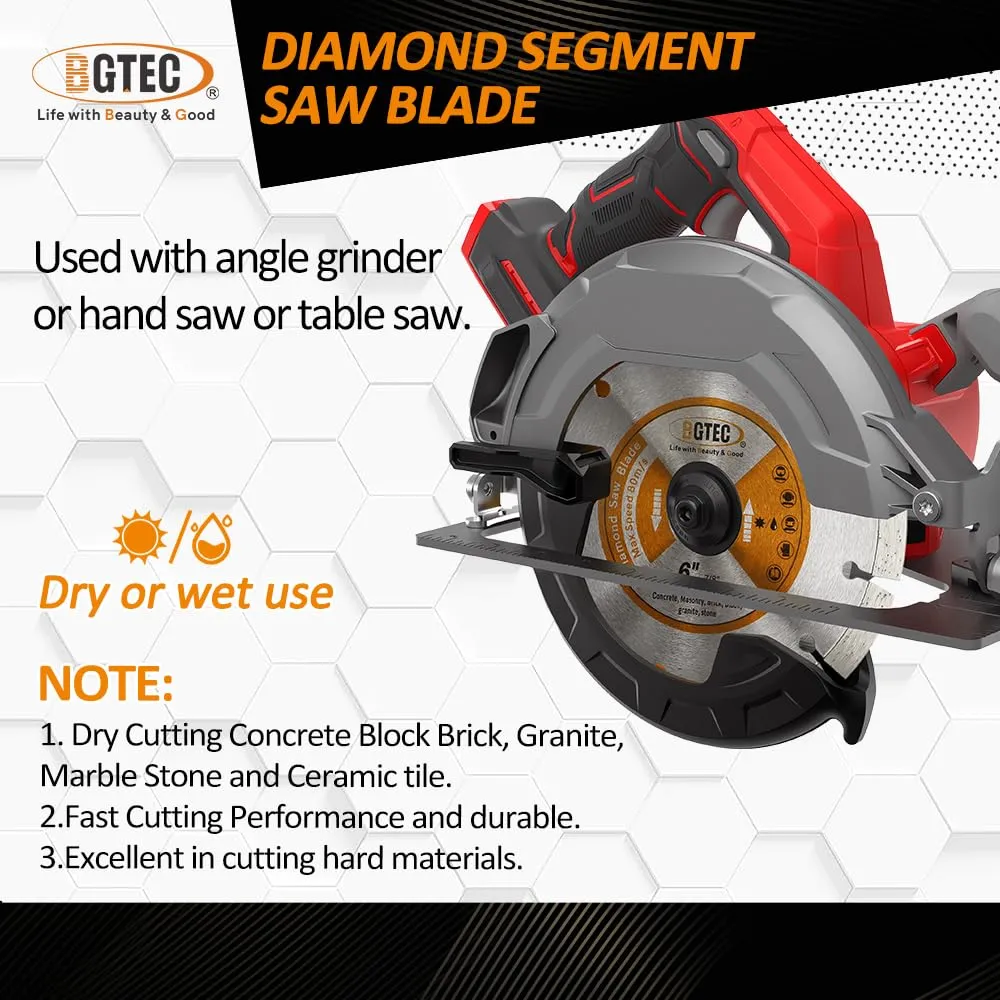 BGTEC lame diamantate 115 mm 2 pezzi generico secco/umido