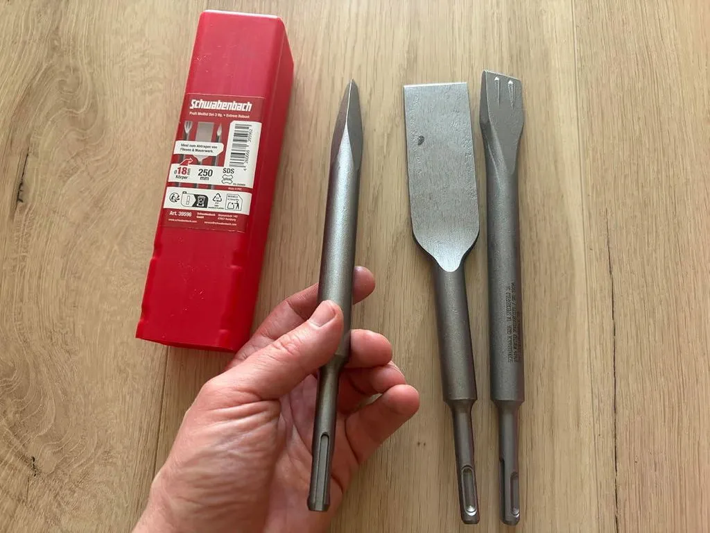 Schwabenbach SDS-Plus scalpelli 250 mm set 3 pezzi acciaio