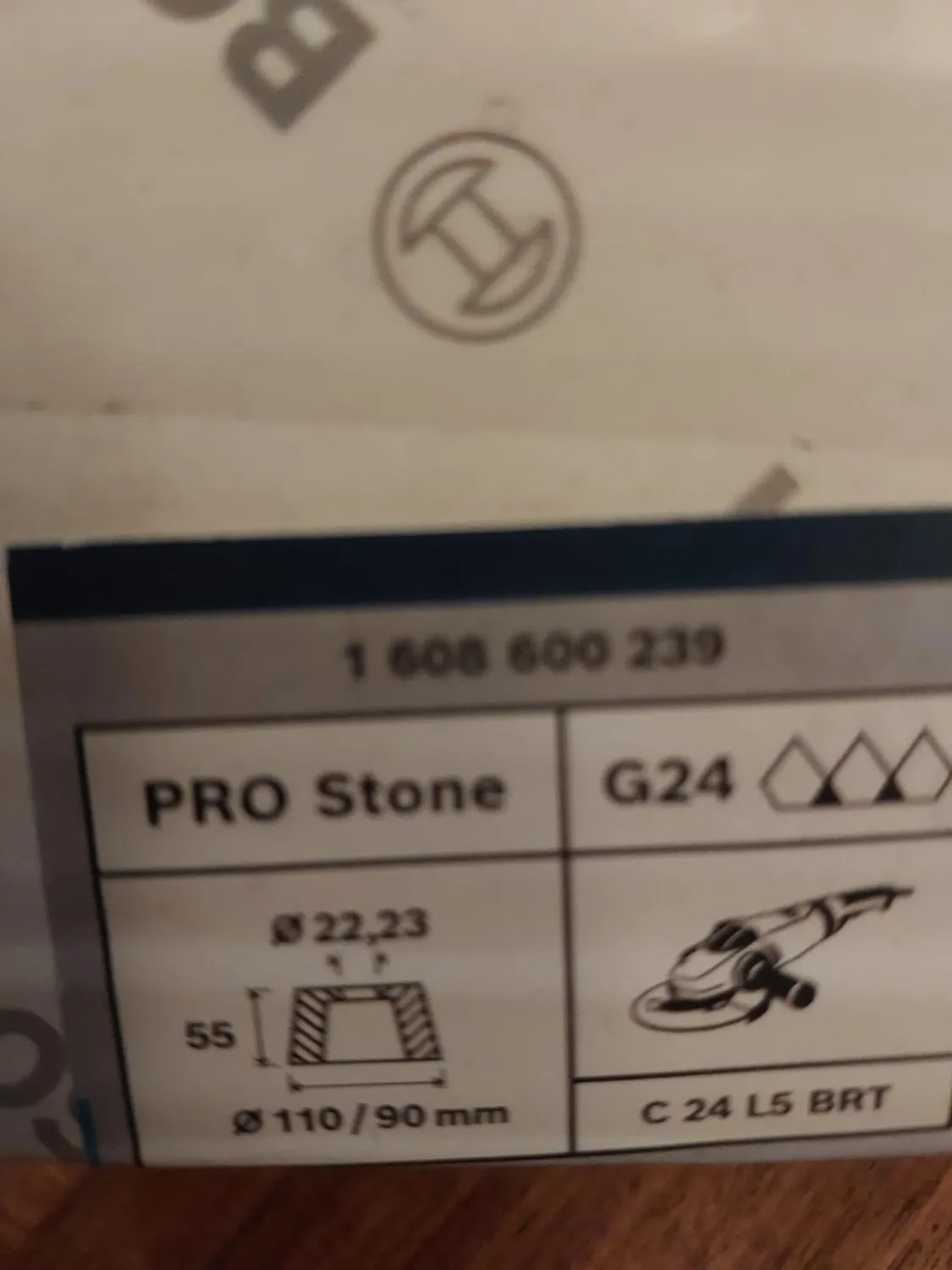 Bosch PRO Stone mola a tazza conica 110 mm per pietra e cemento