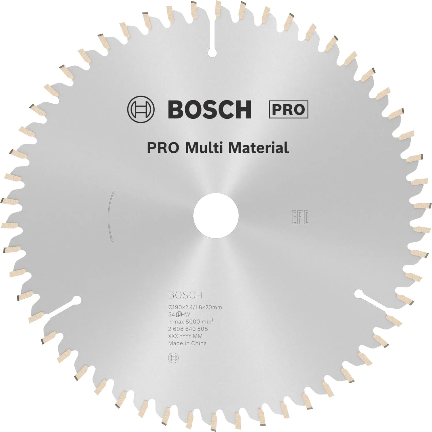 Bosch PRO Multi Material lama circolare 190x30 mm