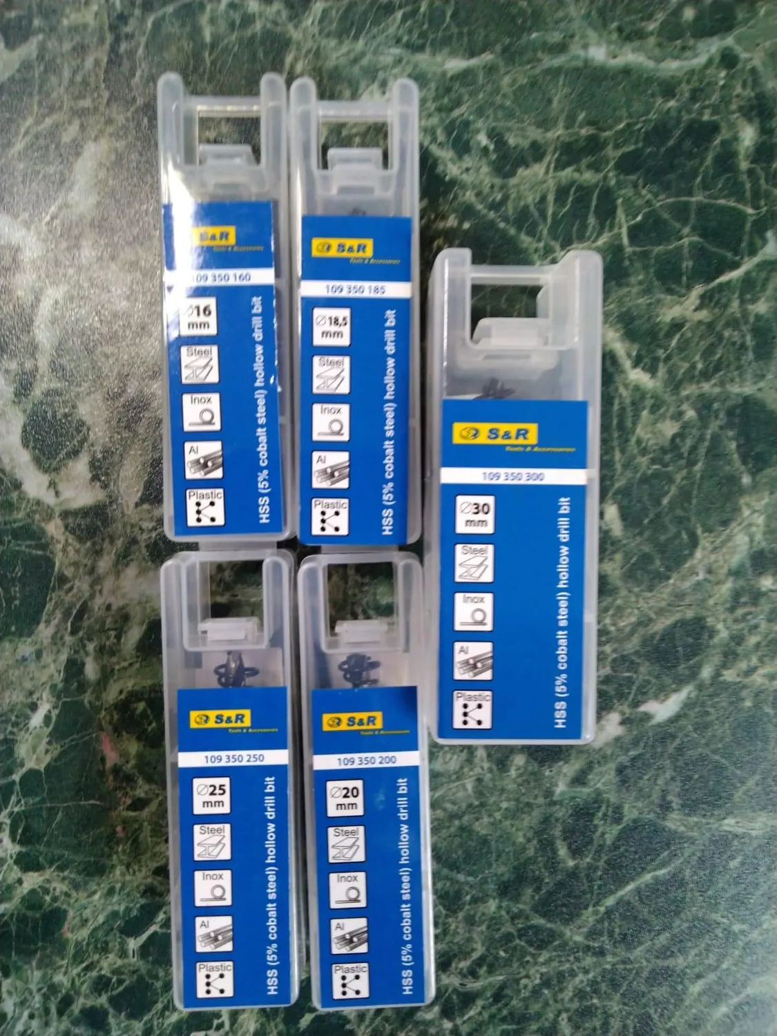 S&R Set 5 Seghe a Tazza HSS 16-30 mm per Metallo