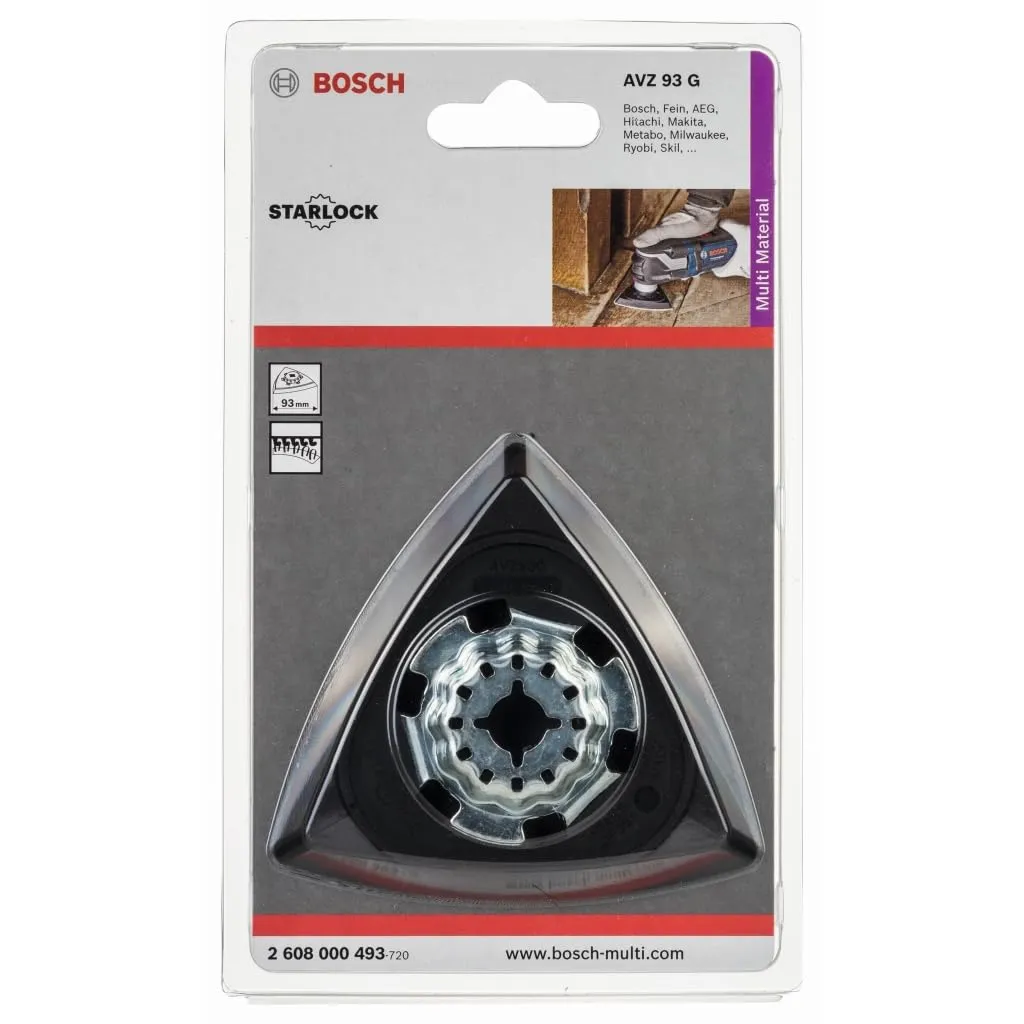 Bosch AVZ 93 G Piastra Levigatura Starlock 93 mm Angoli