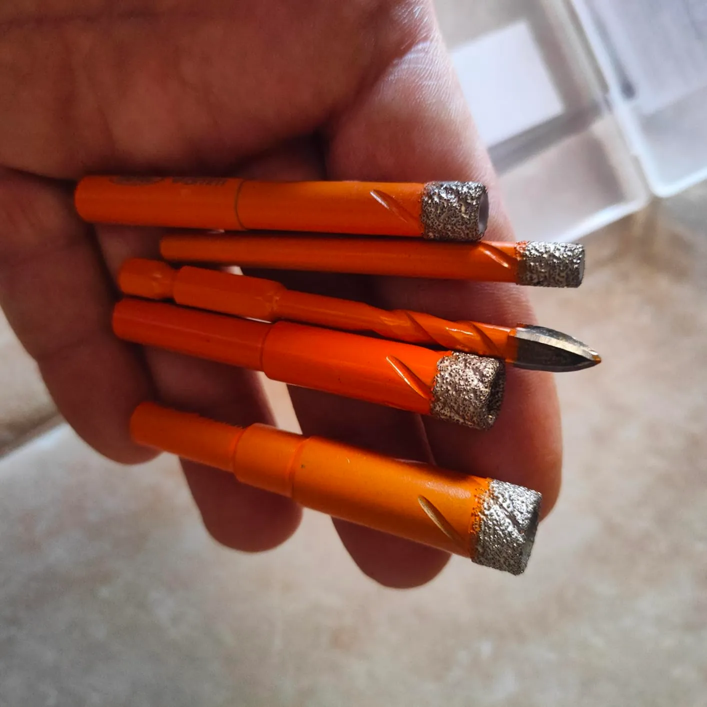 BGTEC set punte diamantate 6-12 mm 5 pezzi con carburo