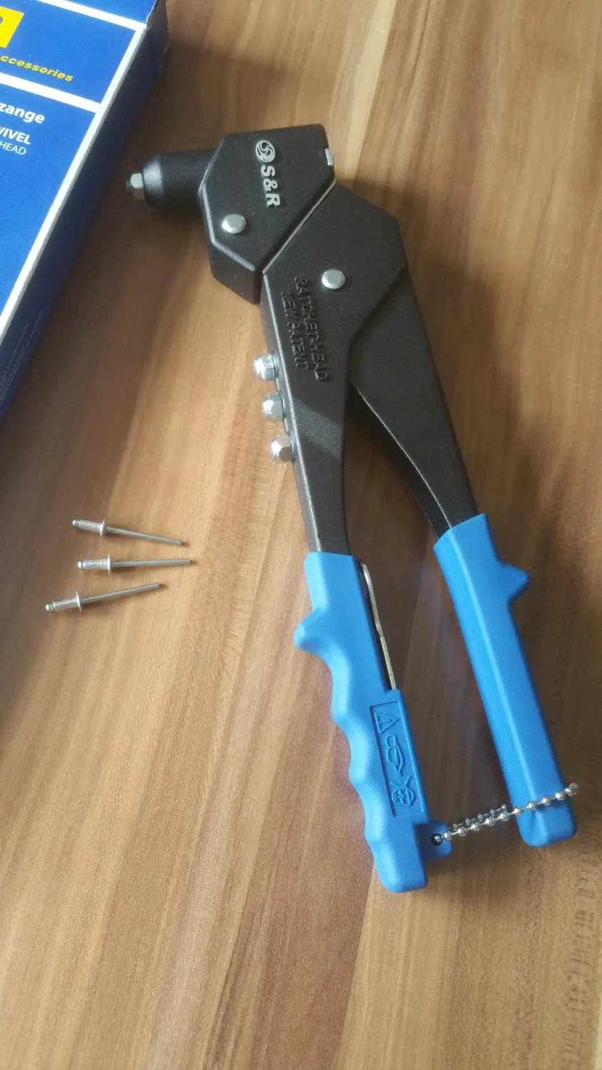 S&R Rivettatrice manuale professionale 2,4-5,0 mm testina 360°