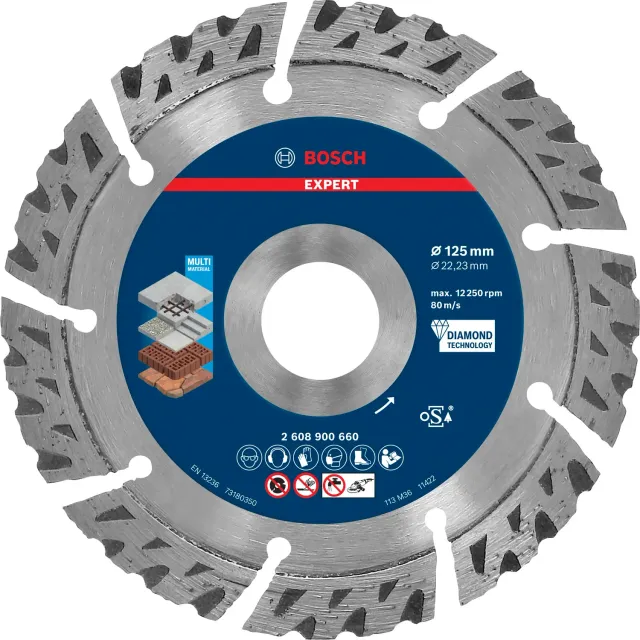 Bosch Expert MultiMat disco diamantato 125 mm per cemento
