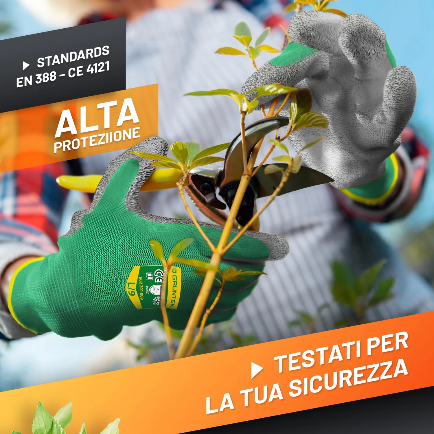 GRÜNTEK Guanti Giardinaggio Lattice 5 Paia M8
