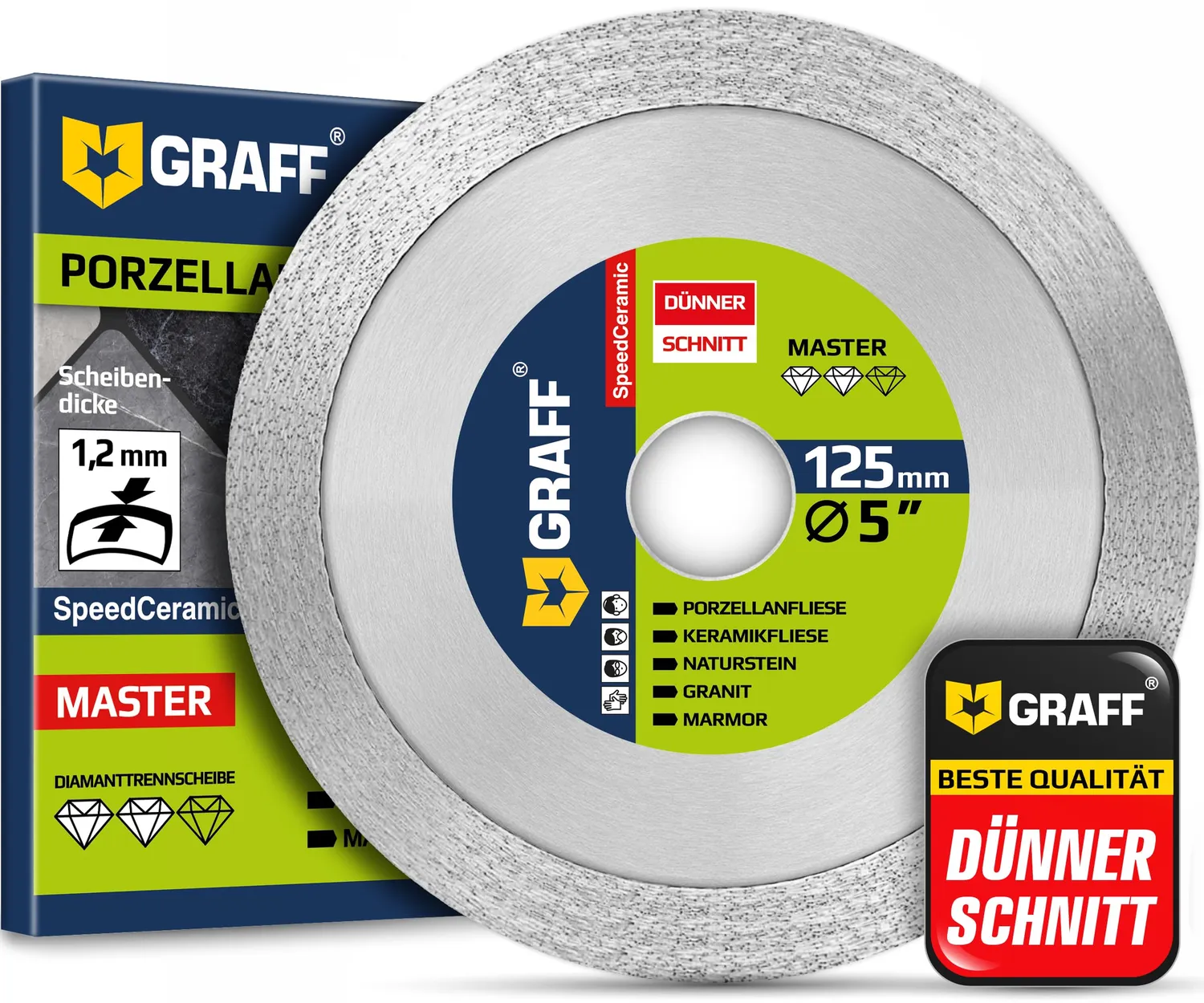 Graff Disco diamantato segmentato 115 mm per cemento pietra
