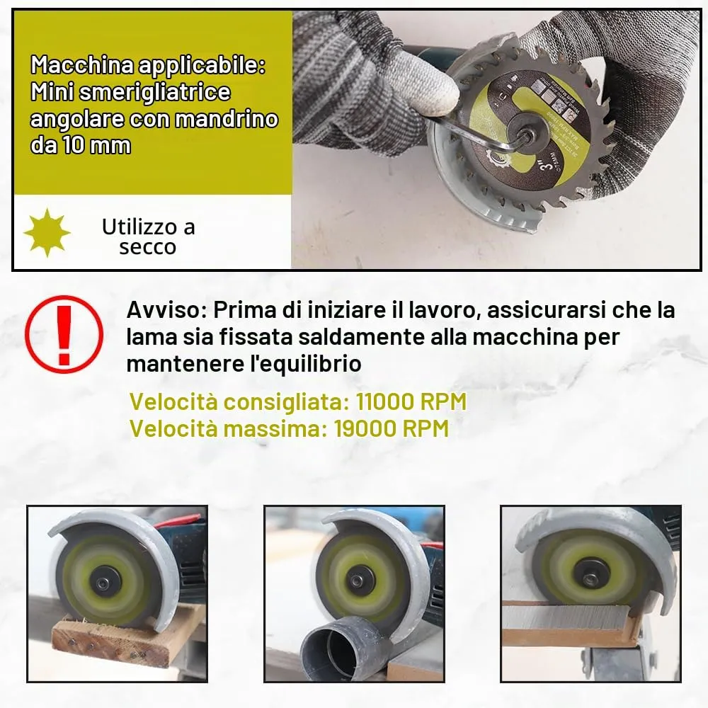 Sanleetek Lama Circolare 75 mm per Legno 5 Pezzi TCT