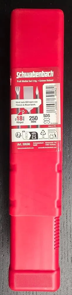 Schwabenbach SDS-Plus scalpelli 250 mm set 3 pezzi acciaio