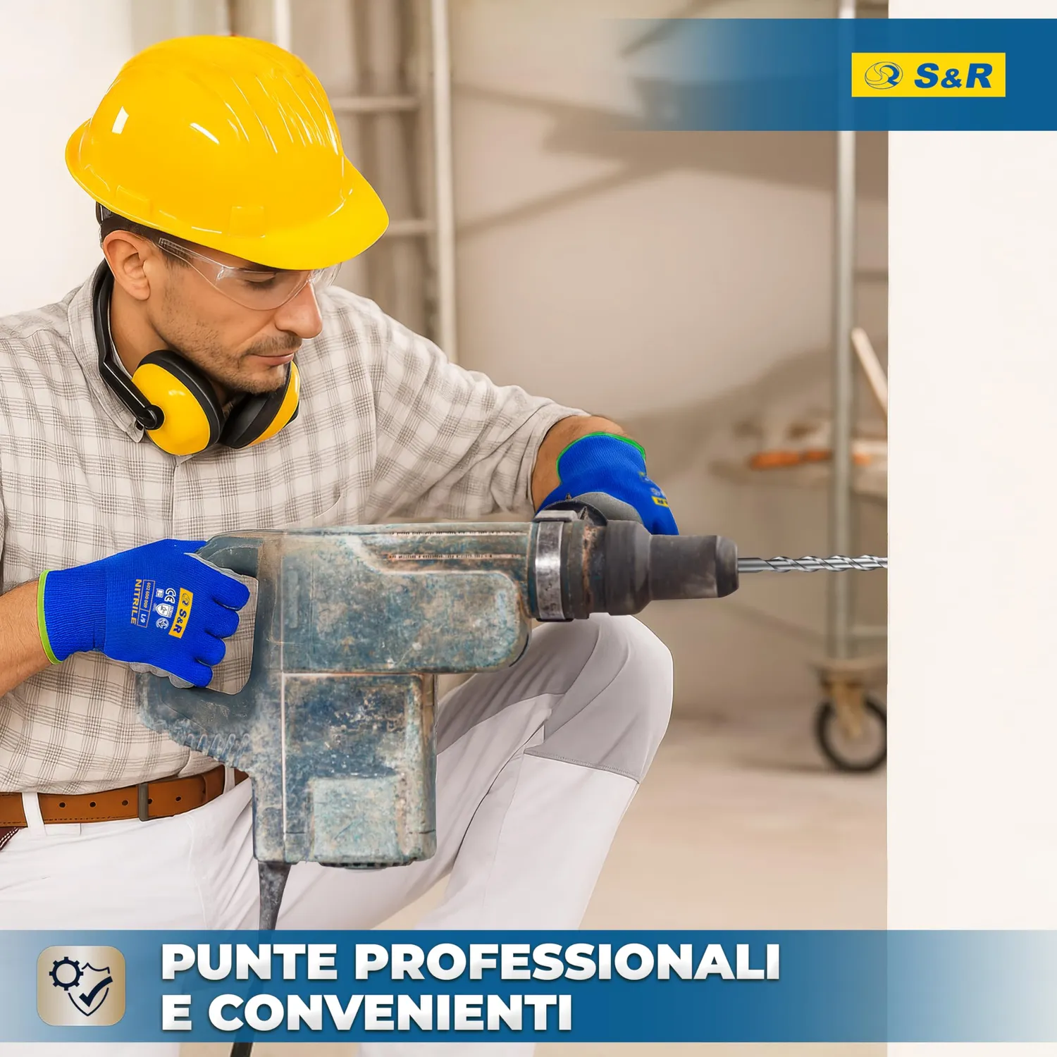 S&R Set 7 Punte SDS-Plus 4 Taglienti 5-12x160mm