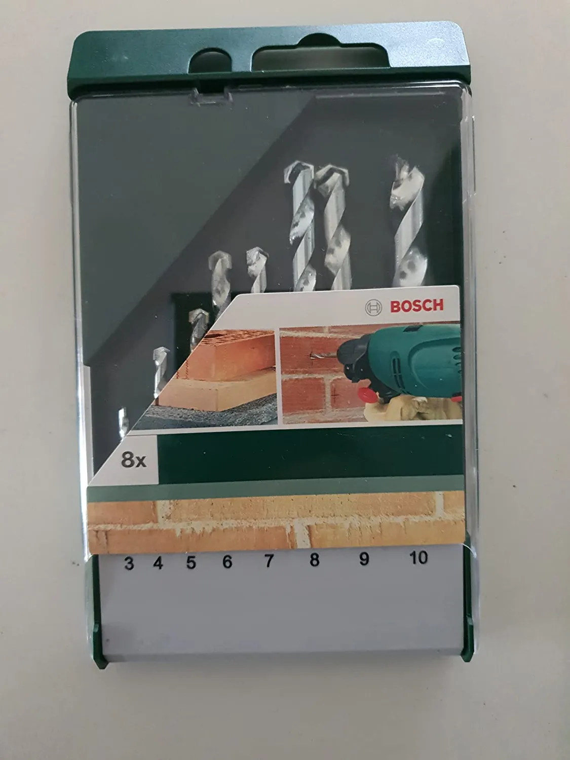 Bosch Set 8 punte muro 3-10 mm per pietra