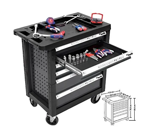 KWB 375400 carrello officina 129 pezzi cromo vanadio
