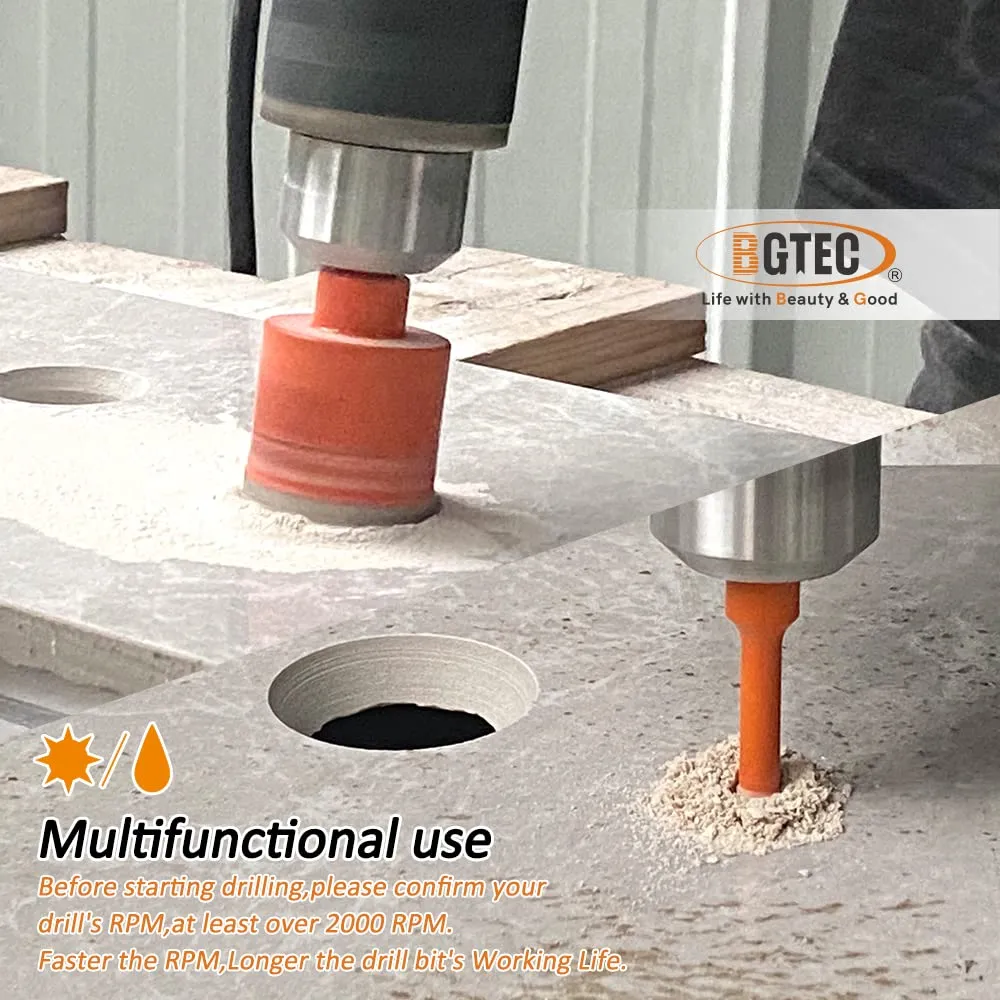 BGTEC Dry punta diamantata 6 mm 5 pz gres ceramica