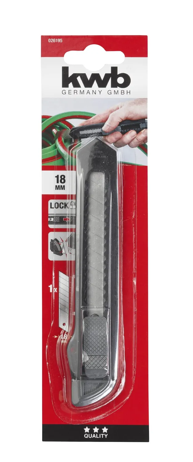 KWB taglierino cutter 18mm con lama bloccaggio