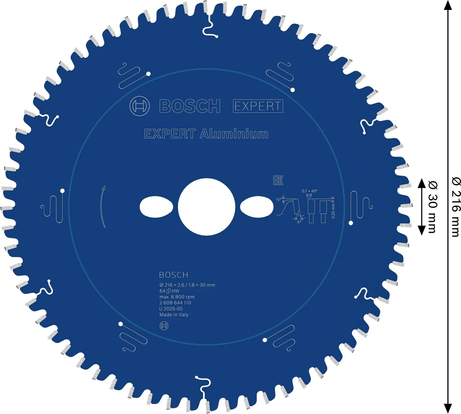 Bosch Expert lama circolare 216x30 mm taglio fine legno