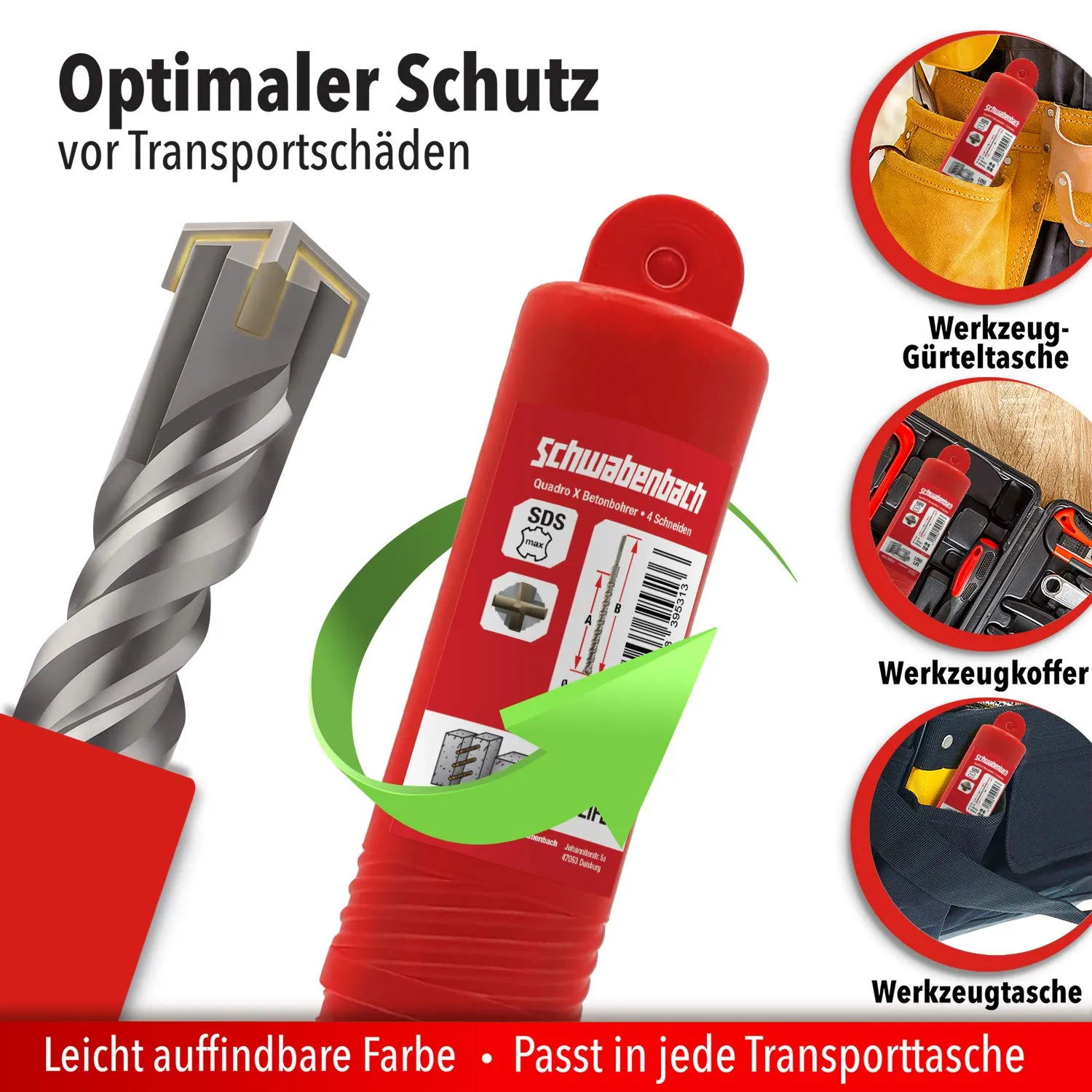 Schwabenbach SDS-Max 25x800 mm Punta Calcestruzzo per Muri