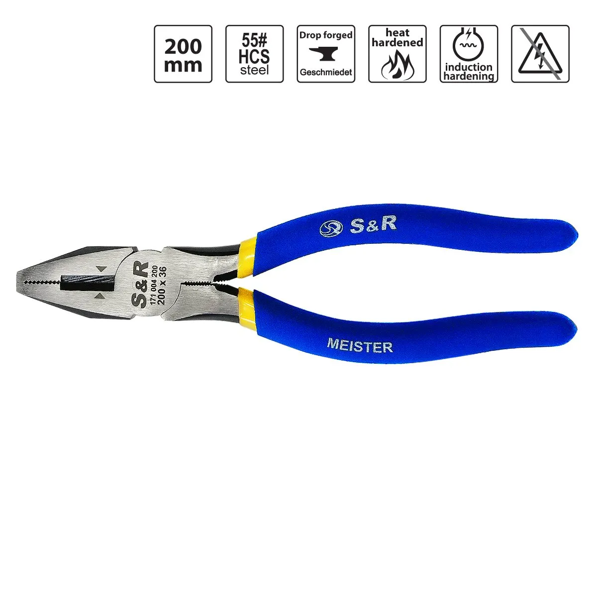 S&R pinza universale 180 mm acciaio CR-V impugnatura