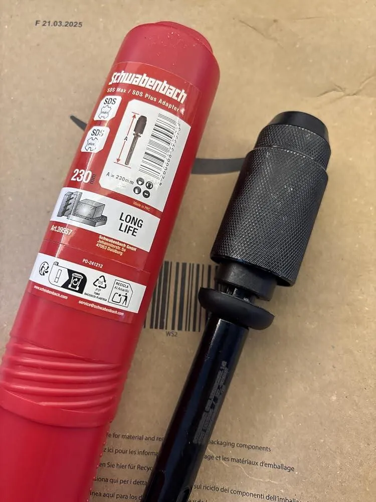 Schwabenbach Adattatore SDS-Max a SDS-Plus Acciaio