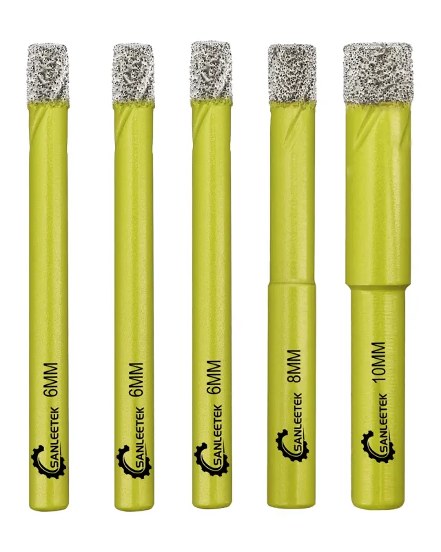 SANLEETEK punte diamantate 6/6/6/8/10 mm 5 pezzi gres