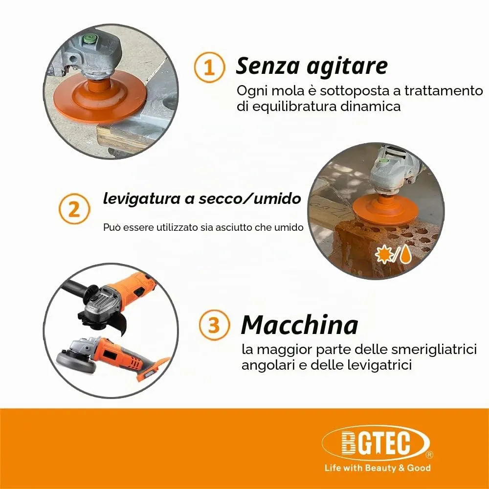 BGTEC Turbo mola a tazza diamantata 115 mm per calcestruzzo