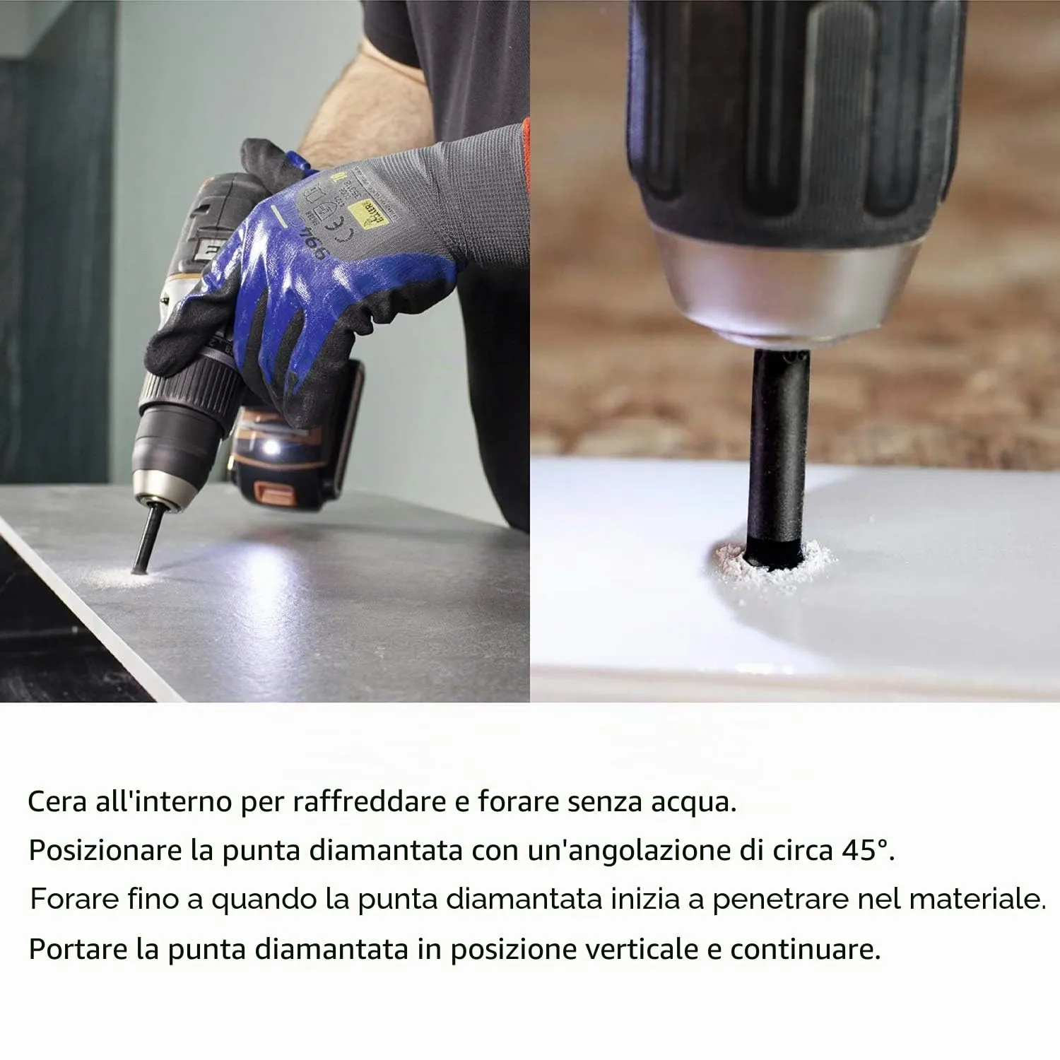Graff punte diamantate gres 6-8-10 mm esagonali 3 pezzi