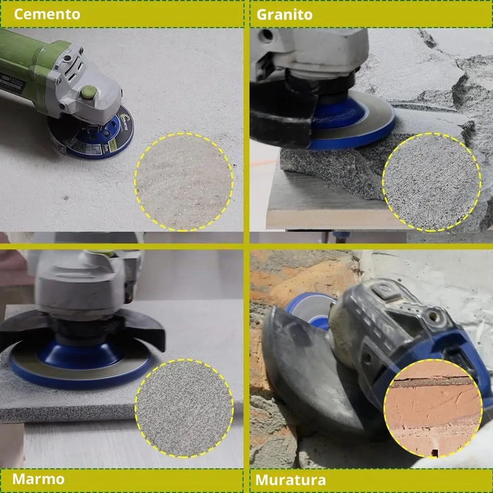 Sanleetek mola tazza diamantata 125 mm turbo fila cemento