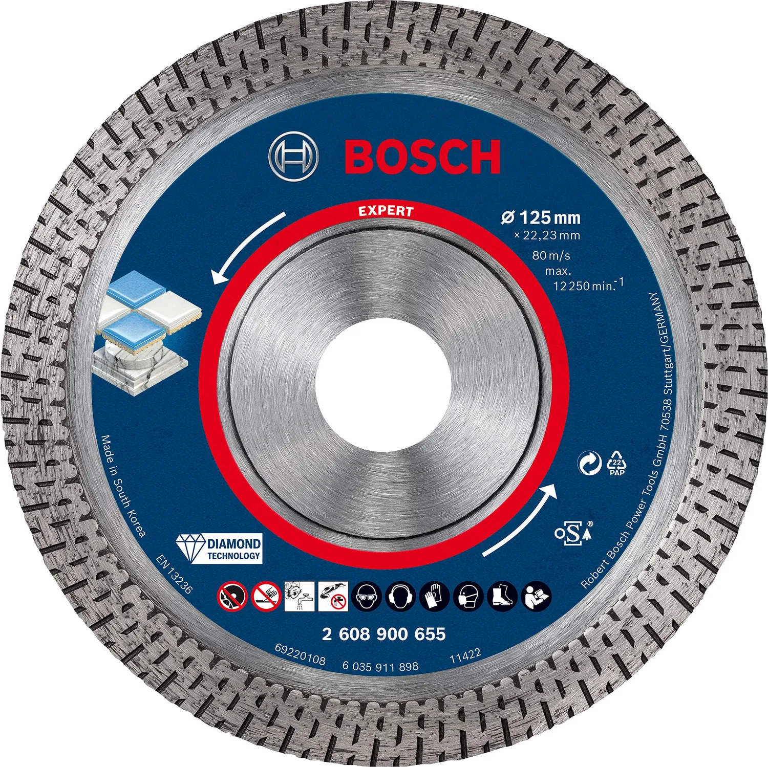 Bosch Expert Hard Ceramic Disco Diamantato 85mm X-Lock Gres
