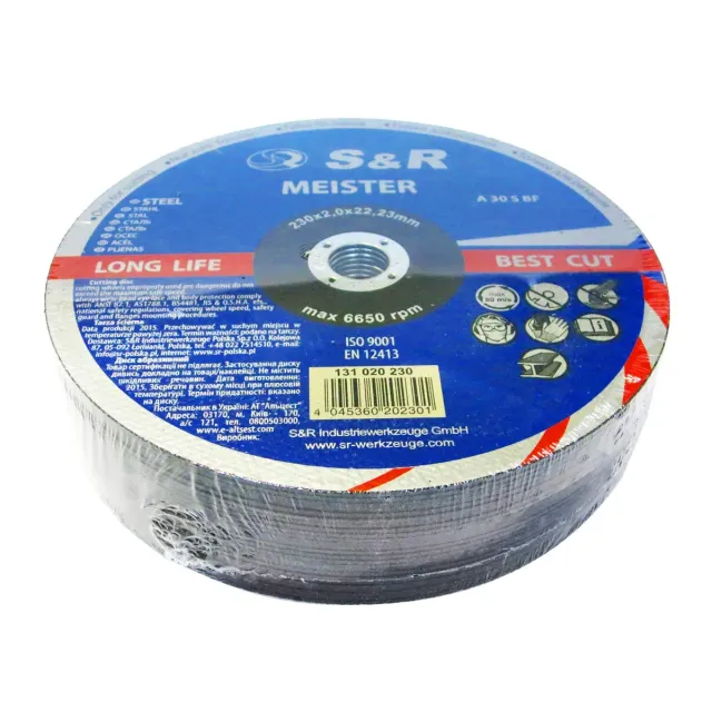 S&R 230x2,0 mm dischi taglio metallo inox 25 pezzi