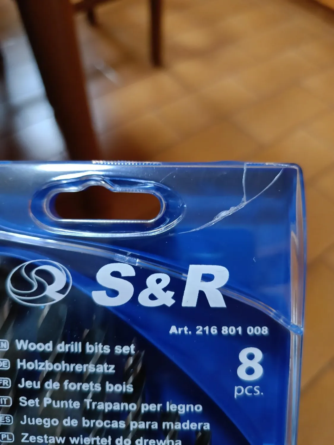 S&R Set 8 punte legno HSS 3-10 mm attacco cilindrico