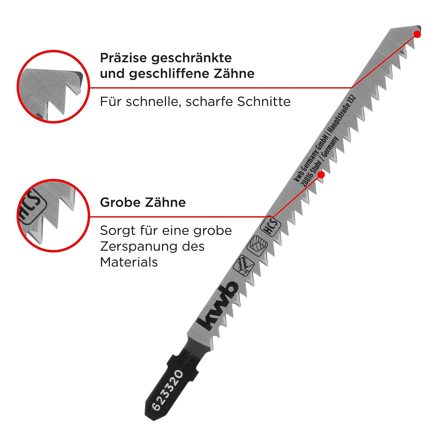 KWB 623320 T301CD lame seghetto 2 pezzi legno 116 mm