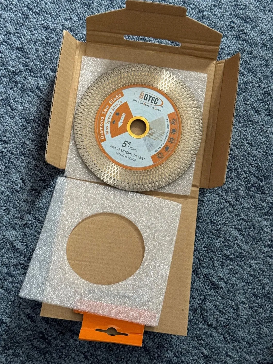 BGTEC disco diamantato 125 mm gres porcellana X taglio
