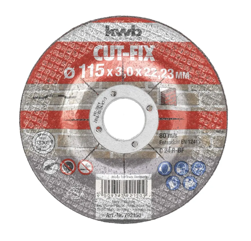 KWB Cut-Fix 792150 disco pietra 115 mm bombato