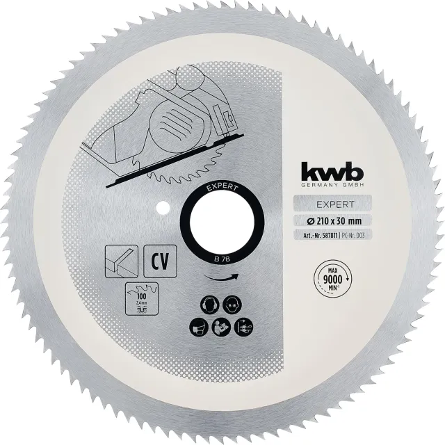 KWB Lama Circolare 210 x 30 mm 72 Denti per Legno