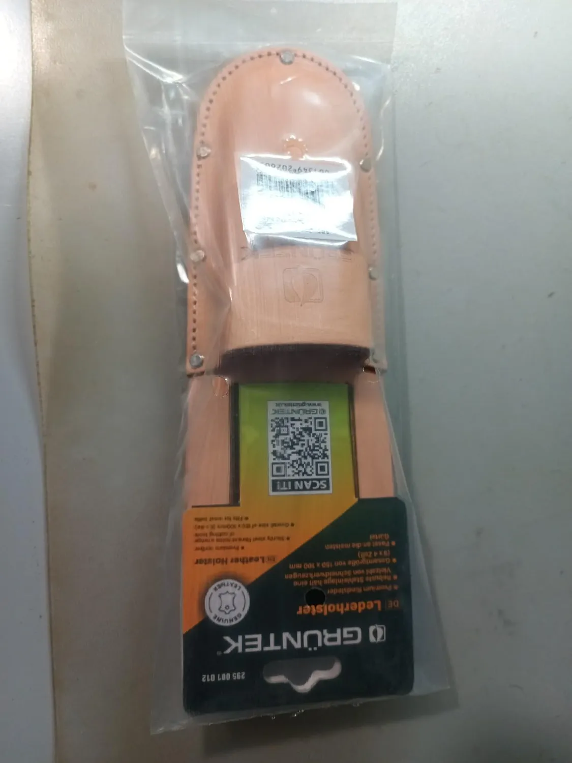 Grüntek fondina pelle marrone chiaro per forbici potatura