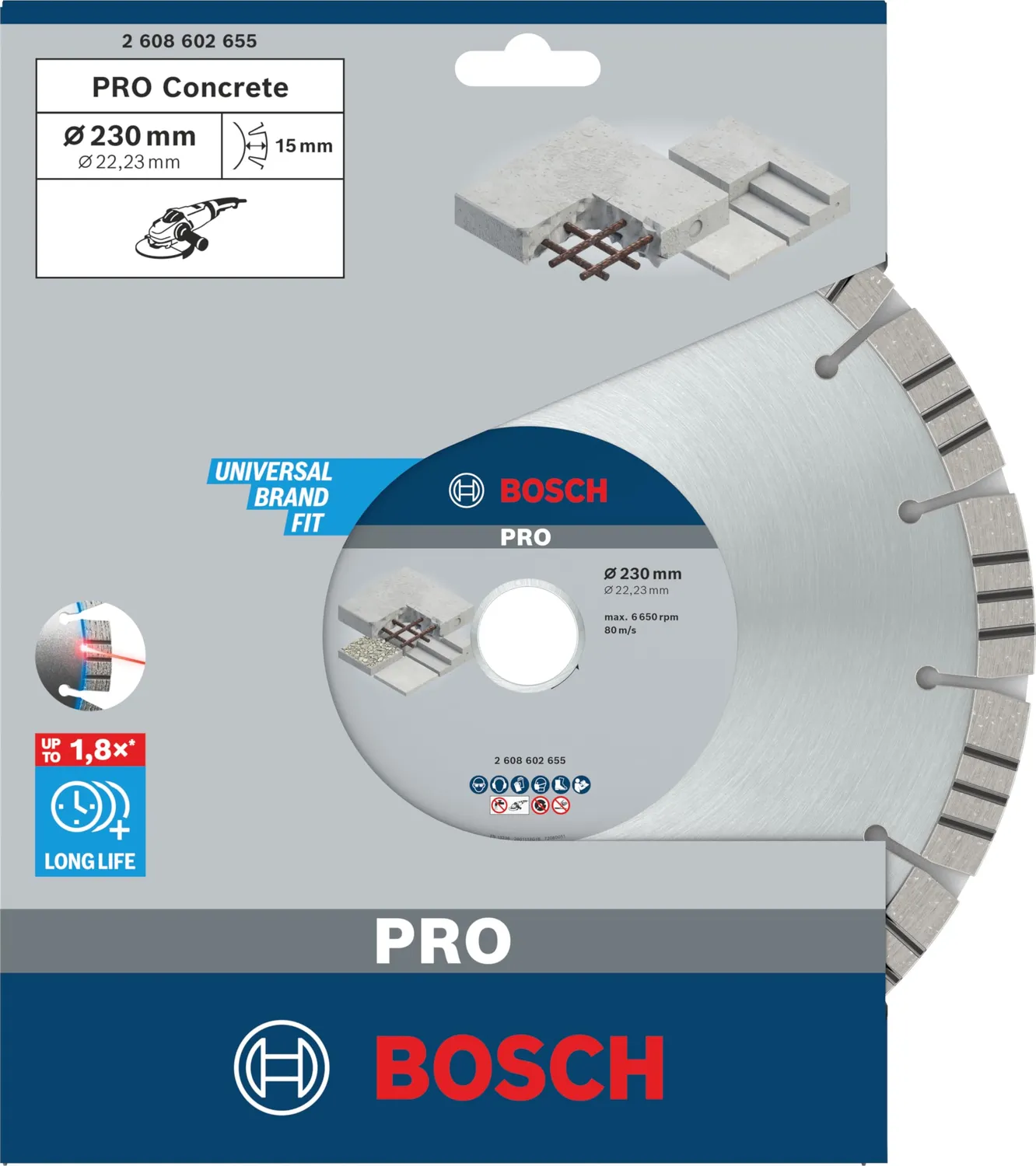 Bosch Expert PRO Concrete Disco Diamantato 230mm Cemento