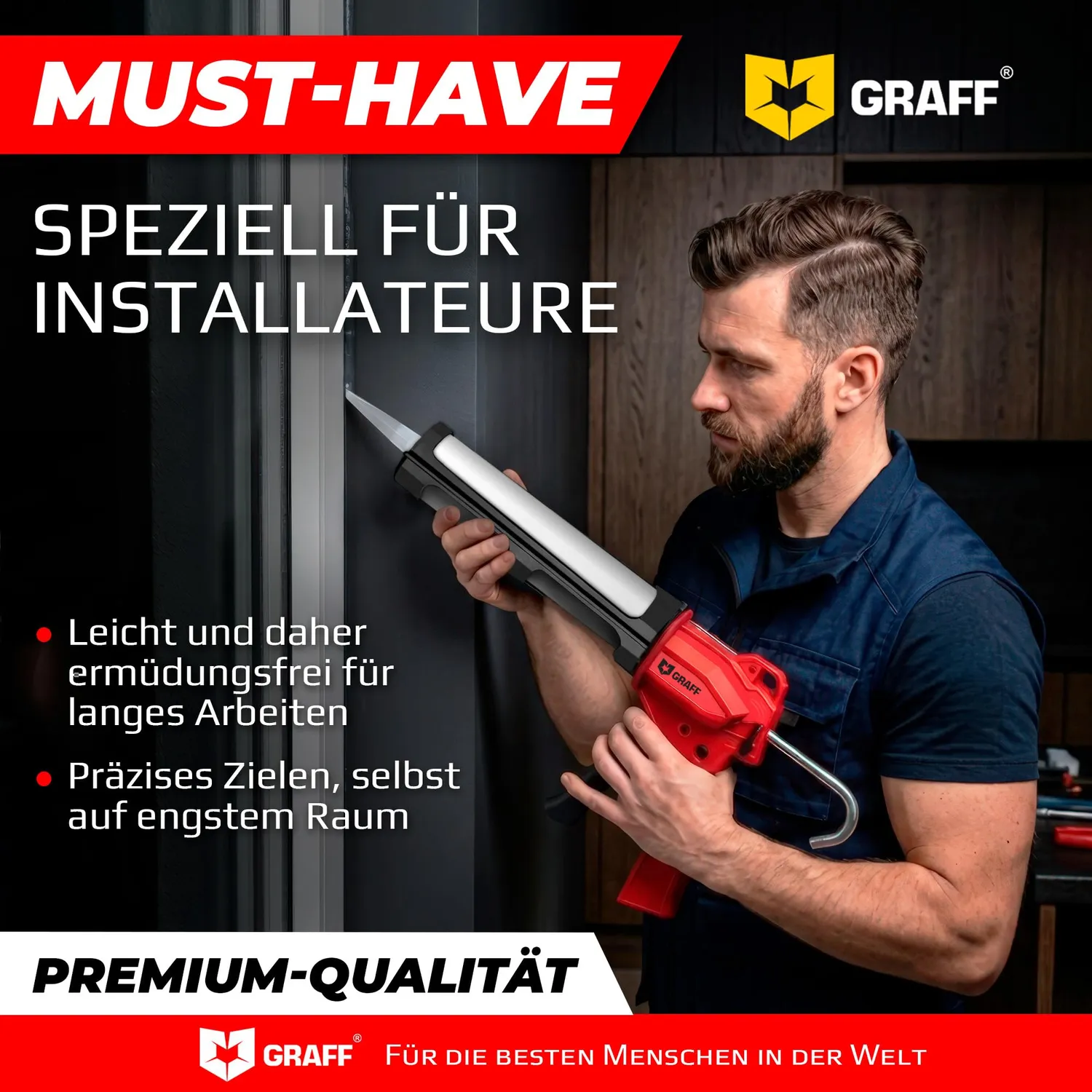 Graff Pistola Cartuccia 310 ml Antigoccia 1350N Silicone