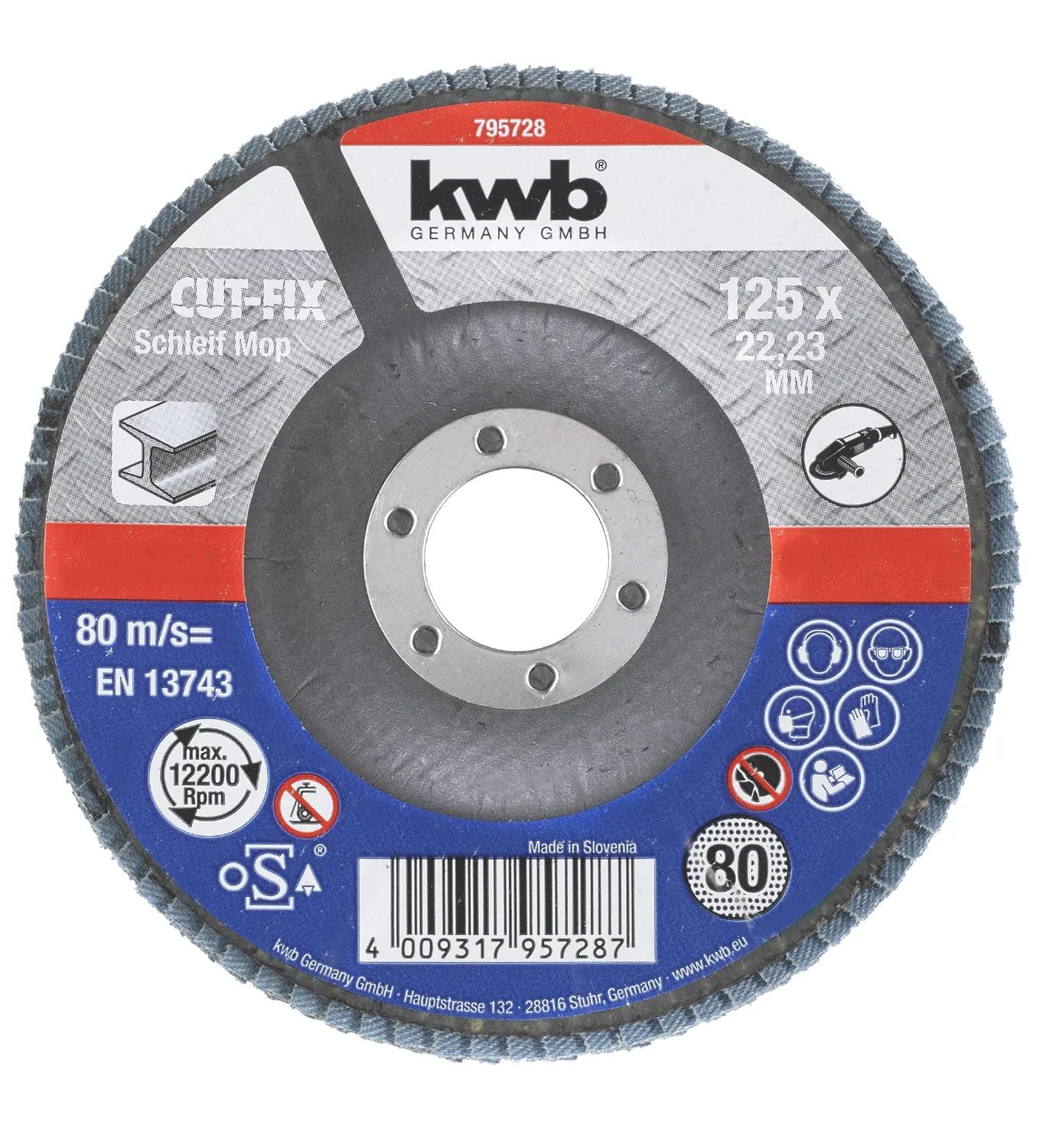 KWB Cut-Fix 795524 Disco lamellare 115x22 mm GR40 metallo