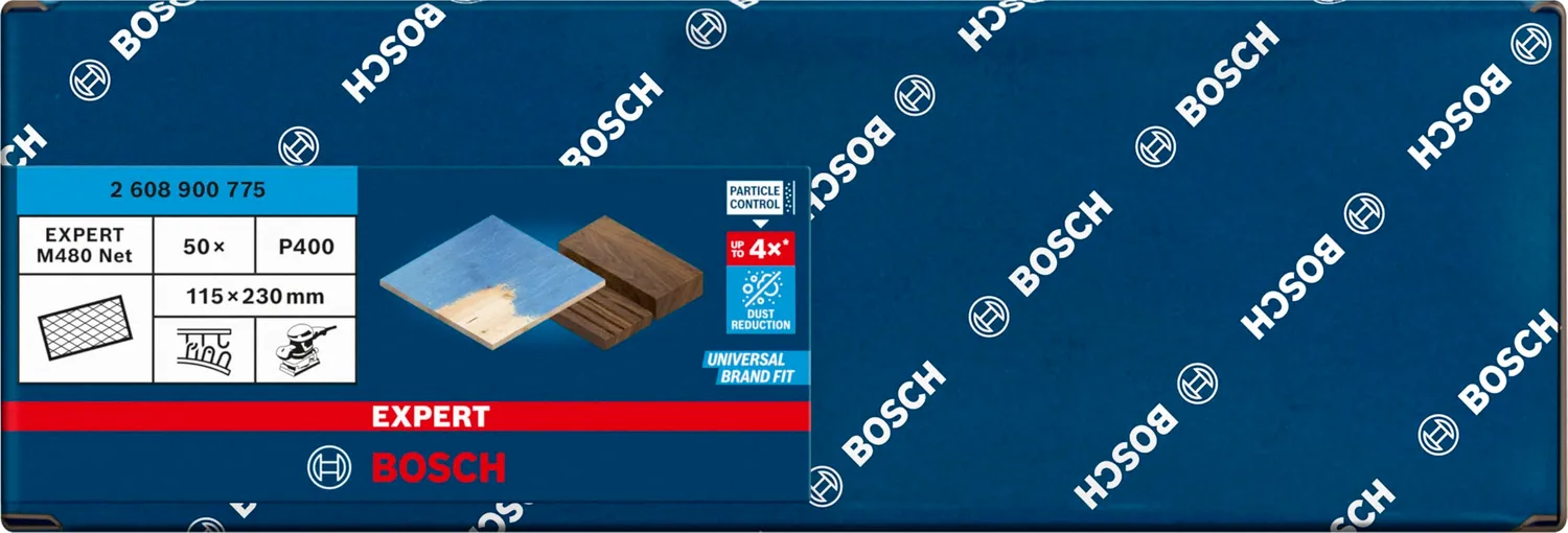 Bosch Expert M480 abrasivo a rete 115x230 G400 50 pz