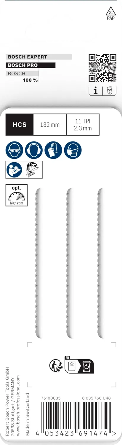Bosch Expert PRO Plastics T302H lame seghetto 3 pz PVC