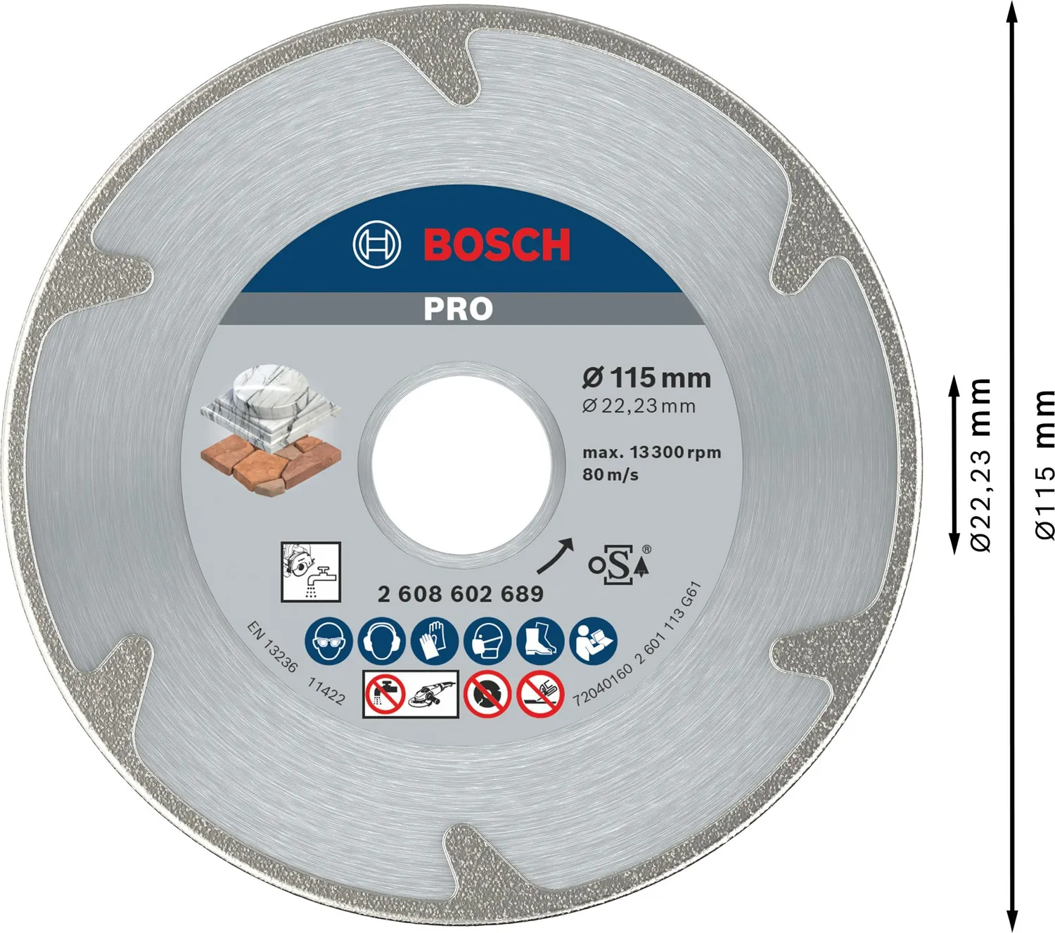 Bosch Expert disco diamantato PRO Marble 115 mm marmo