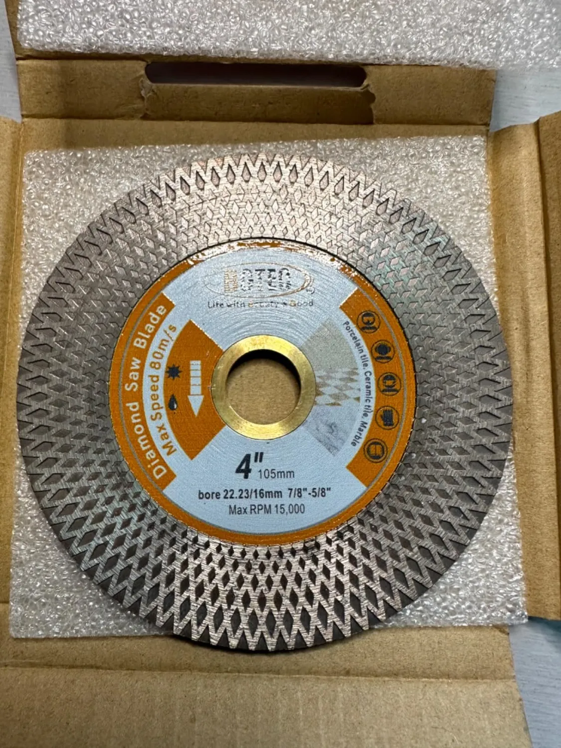 BGTEC Disco Diamantato 105 mm per Gres e Marmo