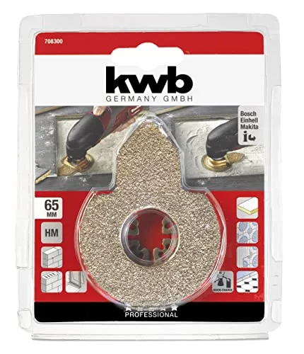 KWB 708300 raspa metallo duro 65 mm per multitool a dito