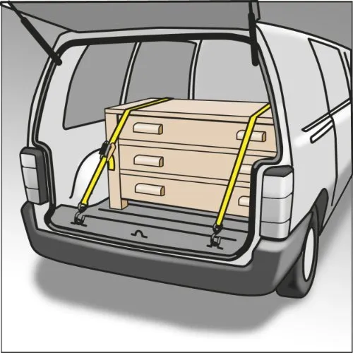 KWB 772242 cinghia con cricchetto 2 ganci per carichi