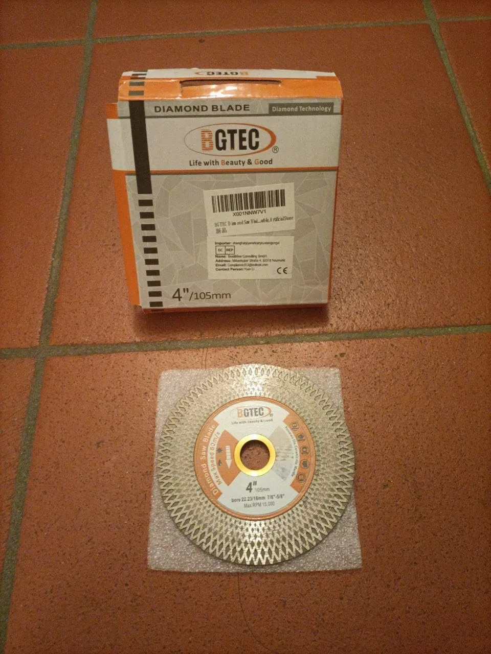 BGTEC Disco Diamantato 105 mm per Gres e Marmo