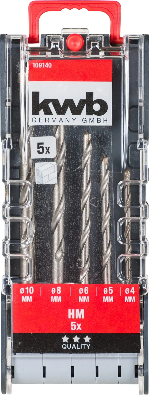KWB PowerBox punte muratura 5 pz 4-10 mm placchetta dura