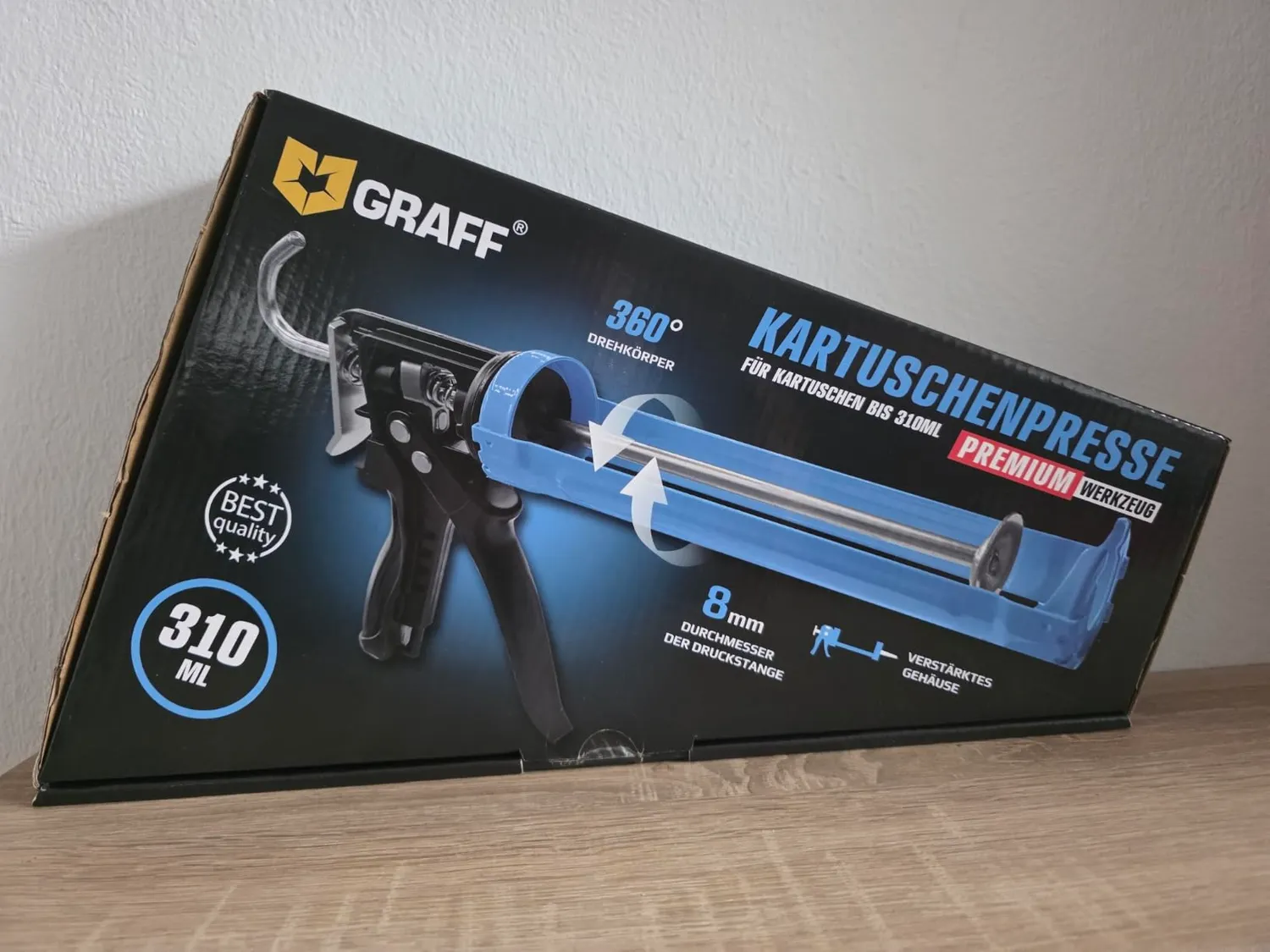 Graff pistola silicone 310 ml 24:1 manico alluminio cartucce