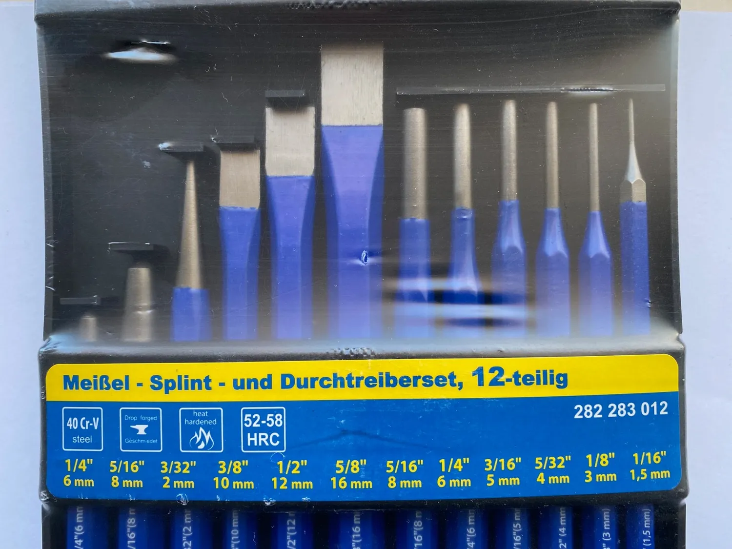 S&R Set 12pz scalpelli cacciaspine acciaio CR-V