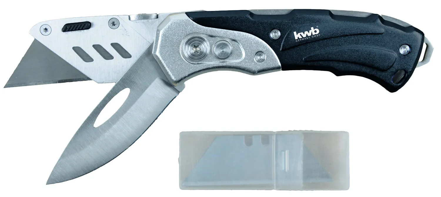 KWB 016921 Coltello Universale Pieghevole Doppia Lama