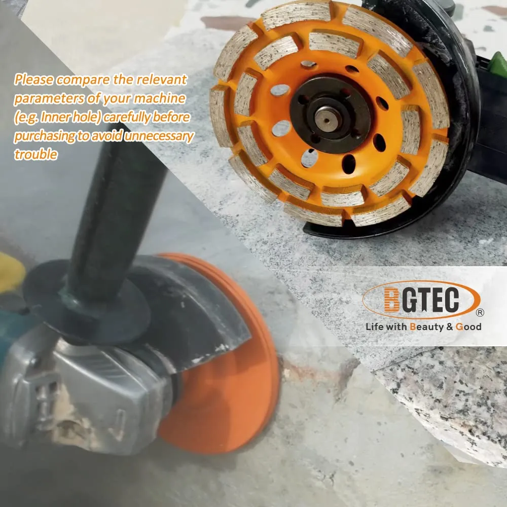 BGTEC mola a tazza diamantata 180 mm doppia fila cemento