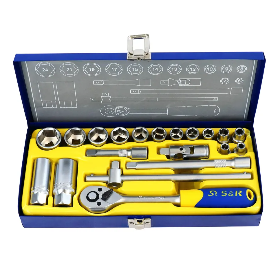 S&R Set chiavi bussola 3/8" 20pz 6-24mm candele CrV